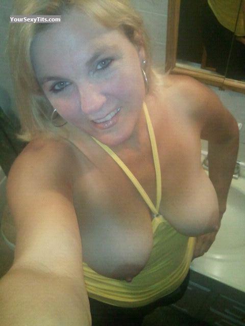 Tit Flash: My Big Tits (Selfie) - Topless Summer Coming To An End... = from United States